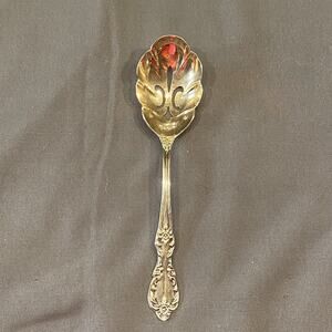 Wm. Rogers & Son Lovelace Slotted Spoon Silverplate Baroque Rococo Post-1940